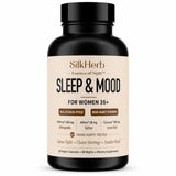 SilkHerb Sleep Aid & Mood Support Supplement front view, 60 capsules