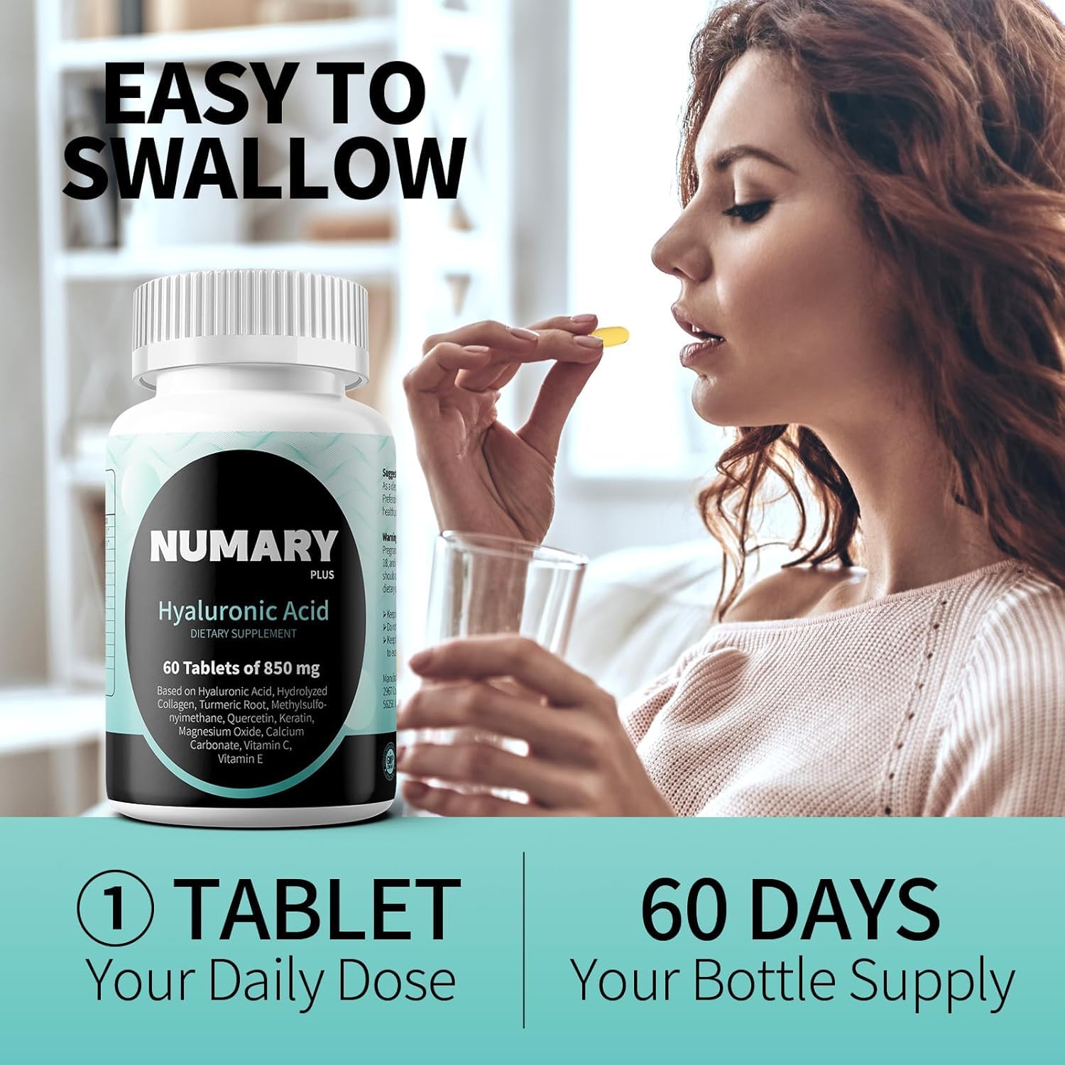 SILKMYST Hyaluronic Acid with Hydrolyzed Collagen on a wooden table