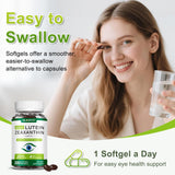 SILKMYST Lutein Softgels on a wooden table