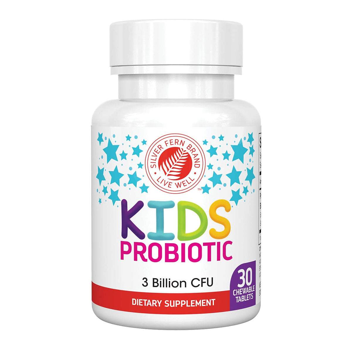 Silver Fern Chewable Probiotic Tablets 30 Count front view
