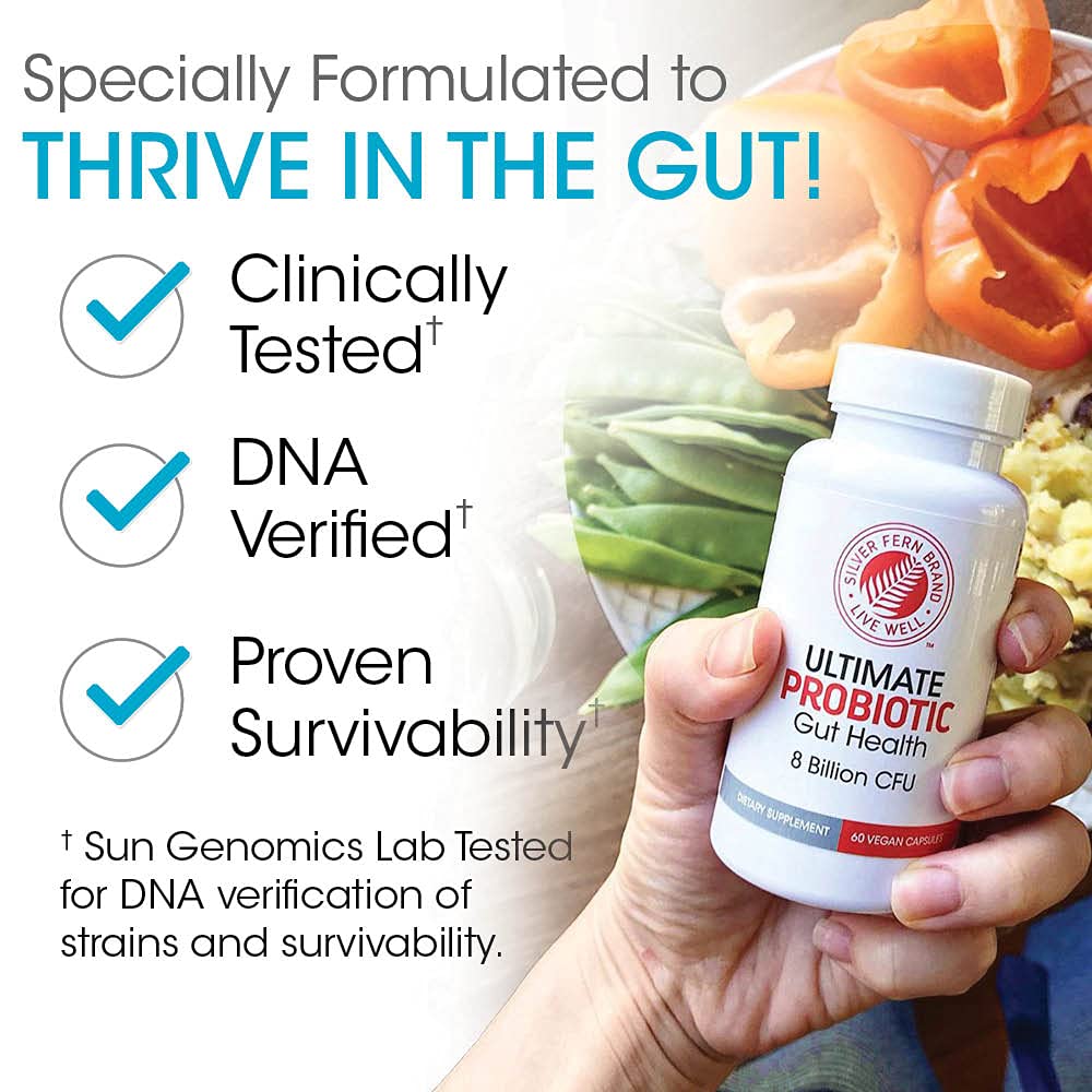 Silver Fern Probiotic Capsules 30 Count close-up of capsules