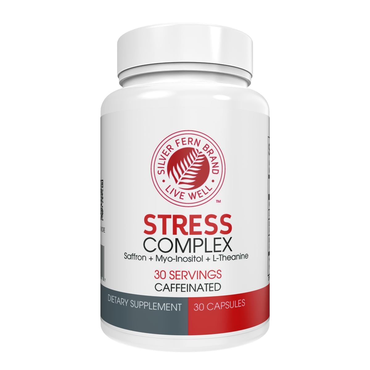 Silver Fern Stress Complex Caffeinated 30 Capsules front view