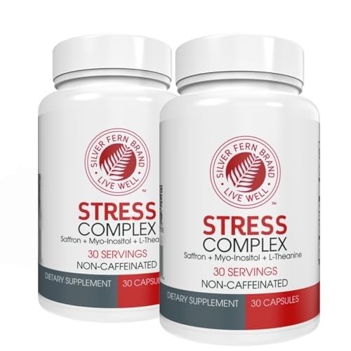 Silver Fern Stress Complex Supplement front view with 30 capsules