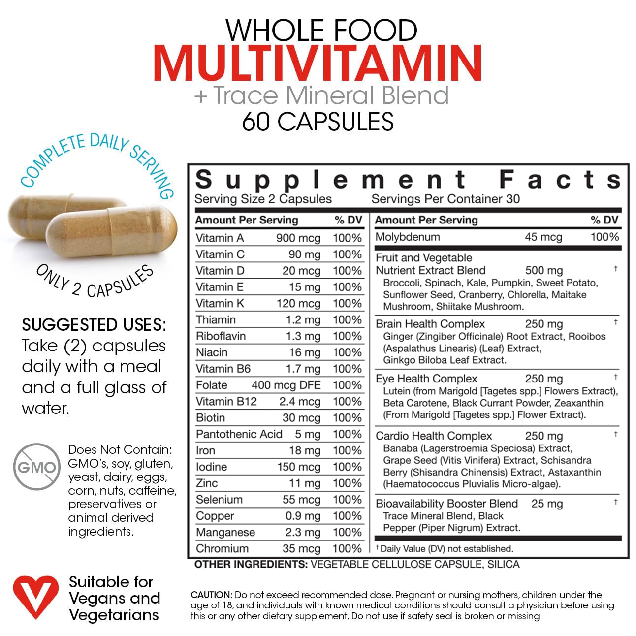 Silver Fern Whole Food Daily Multi Vitamin capsule close-up