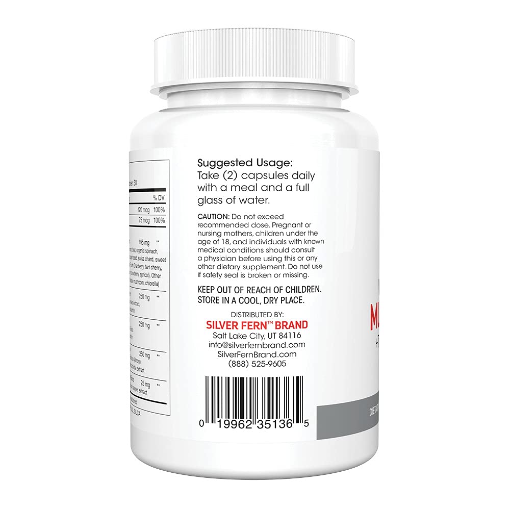 Silver Fern Whole Food Daily Multi Vitamin with fresh fruits