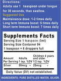SILVER HOLISTICS Colloidal Silver ingredients list