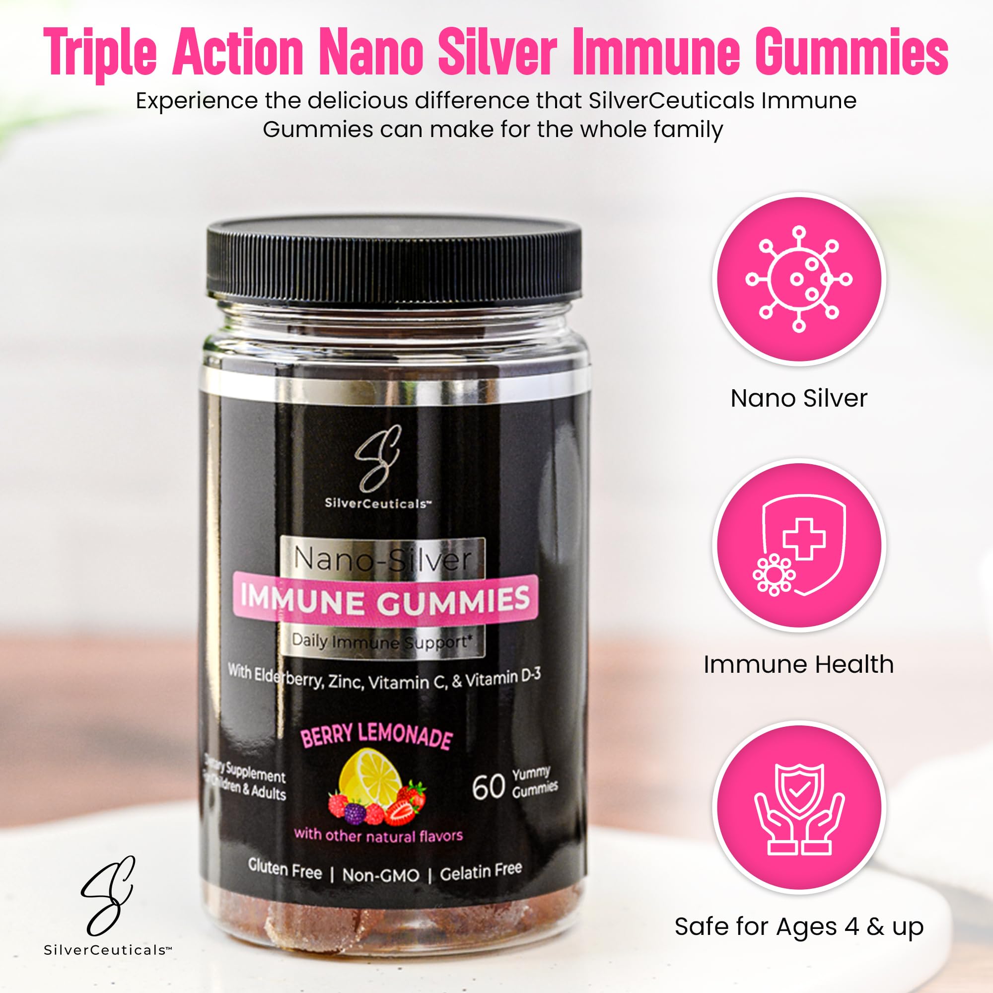 SilverCeuticals daily wellness Gummy close-up of gummies