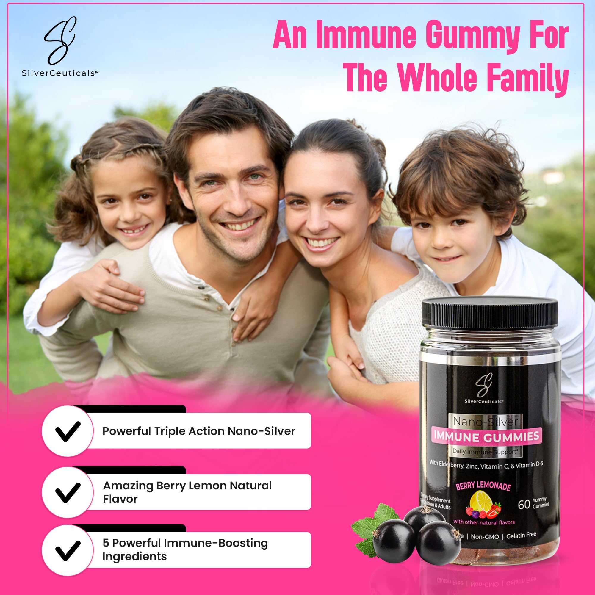 SilverCeuticals daily wellness Gummy showing ingredients list
