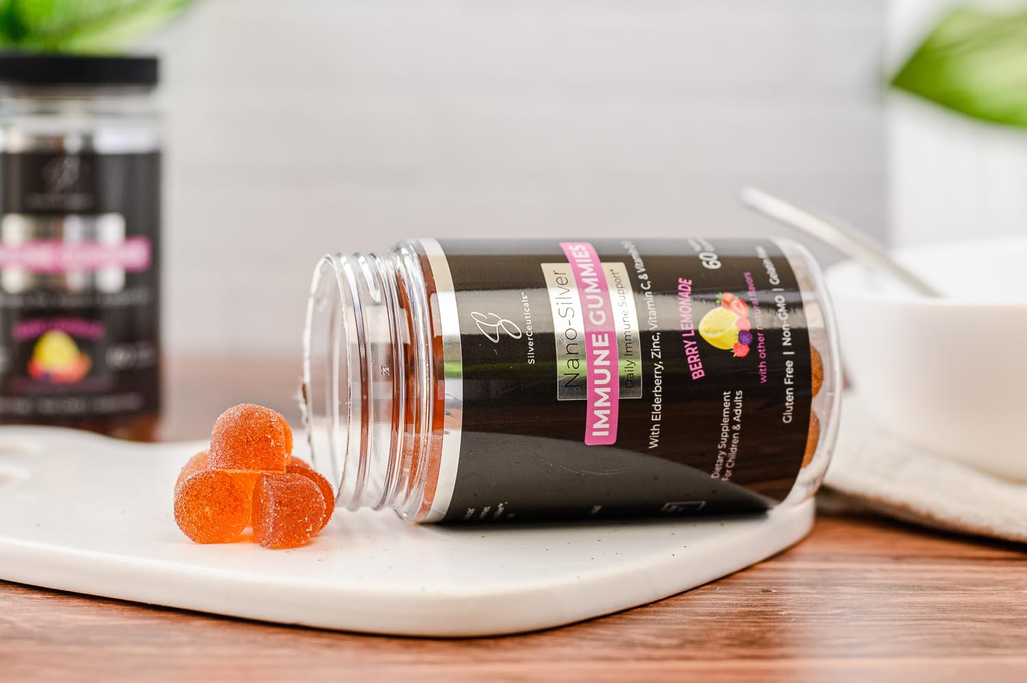 SilverCeuticals daily wellness Gummy with a family enjoying gummies