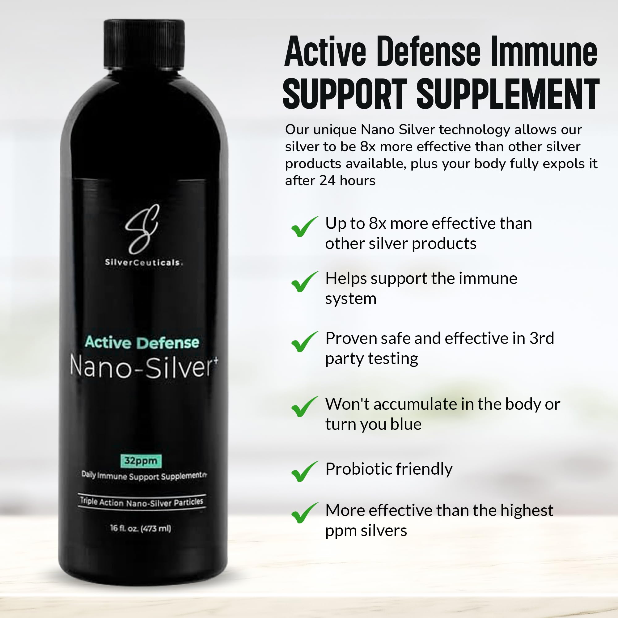 SilverCeuticals Nano Colloidal Silver 490g top view