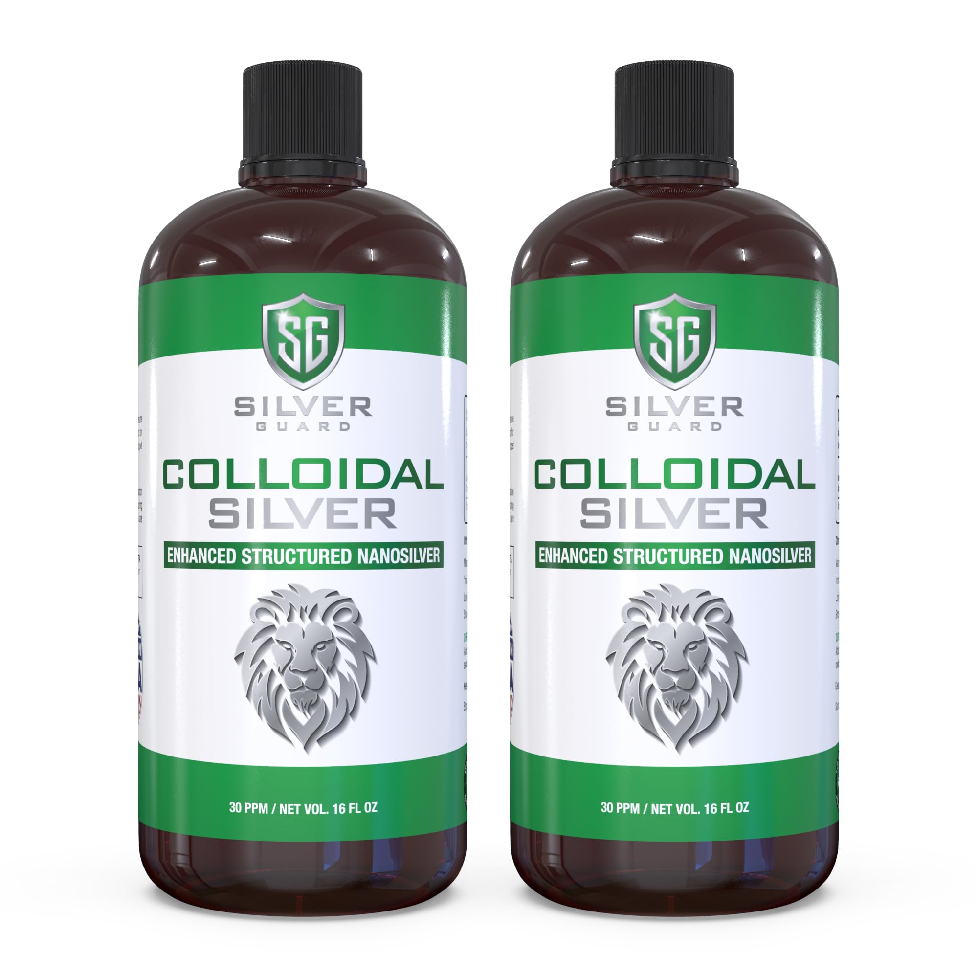 SilverGuard Colloidal Silver 30ppm Liquid Supplement front view