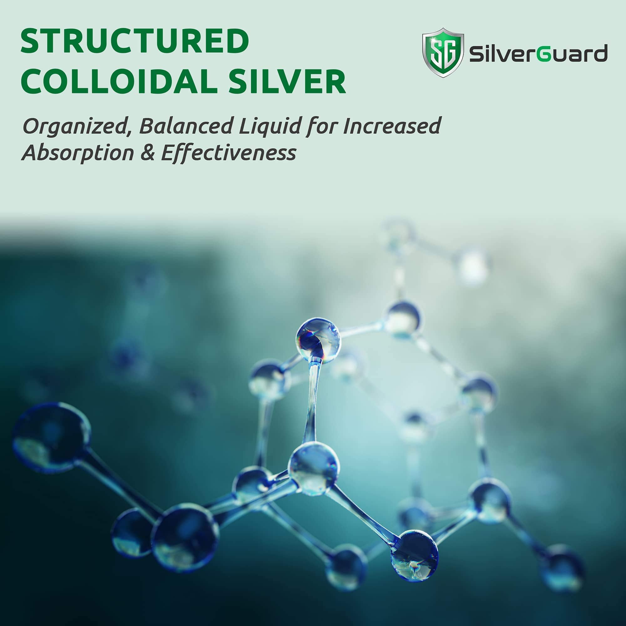 SilverGuard Colloidal Silver 30ppm Liquid Supplement with dosage instructions