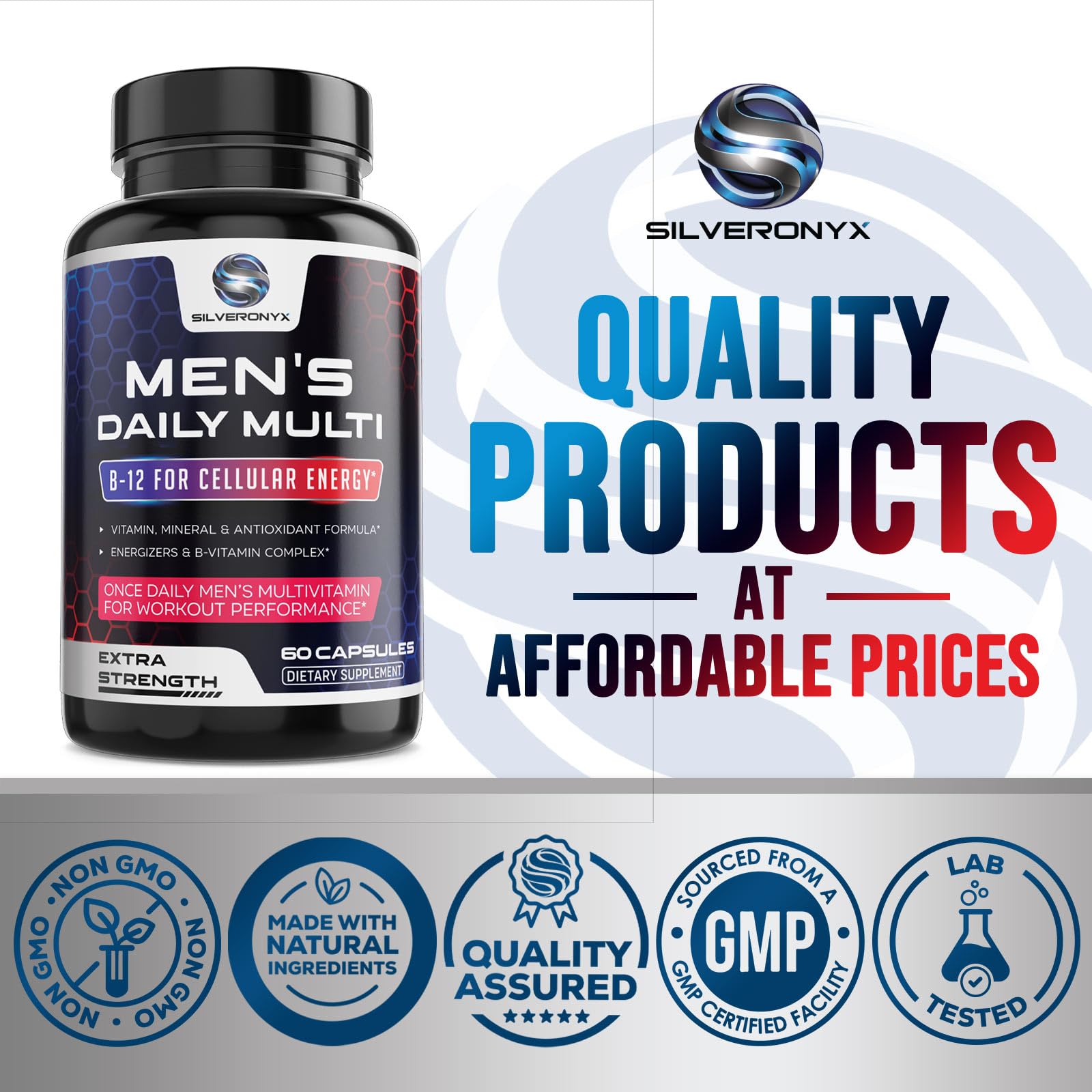SILVERONYX Multivitamin for Men ingredients list