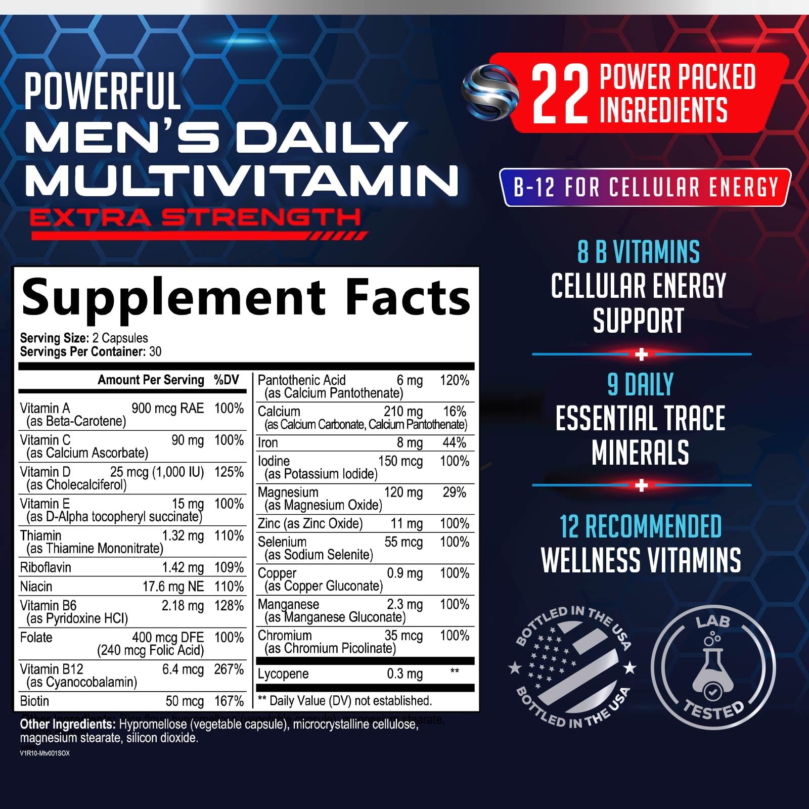 SILVERONYX Multivitamin for Men side view of packaging