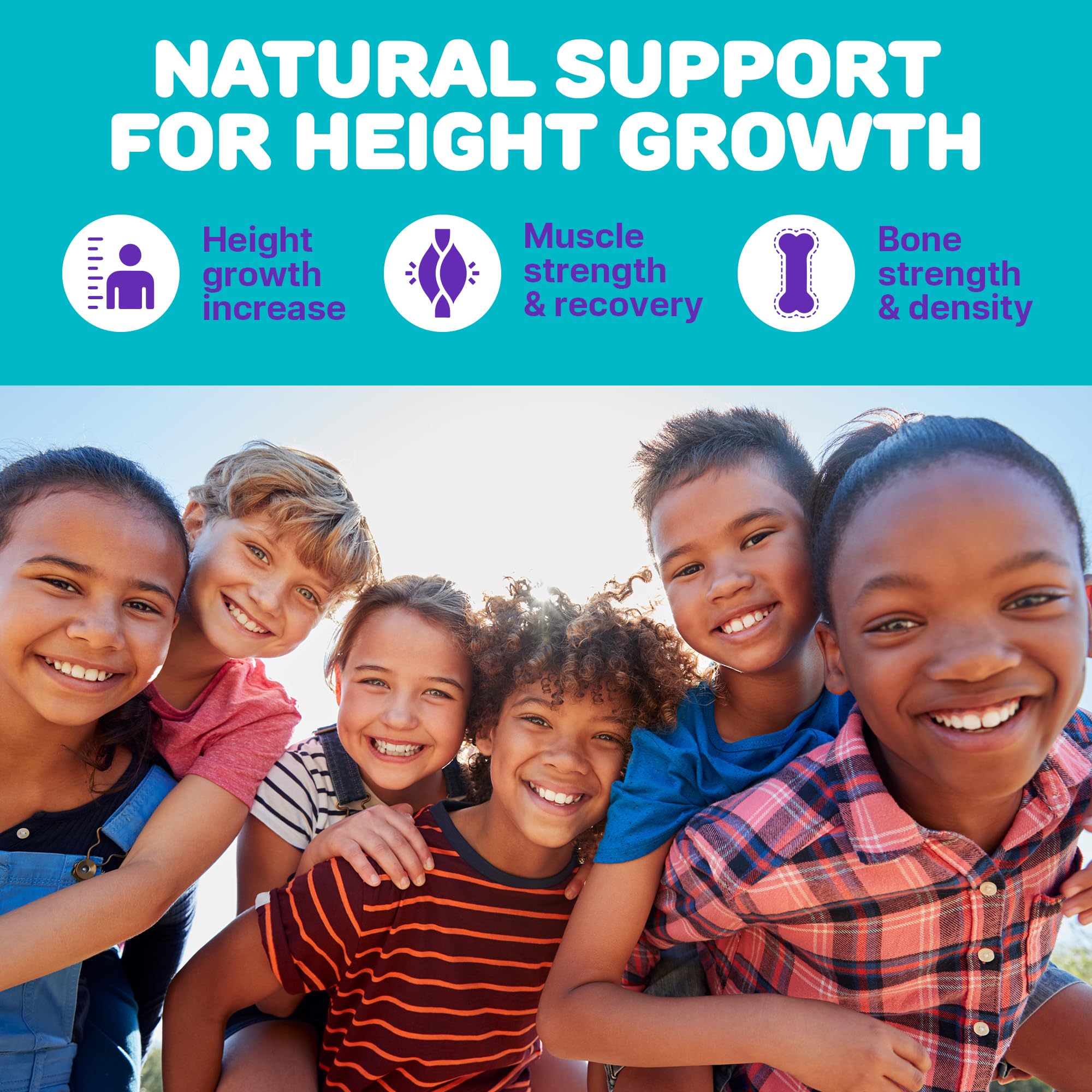 SILVERPEAKS Height Growth Gummies for Kids bottle with gummies