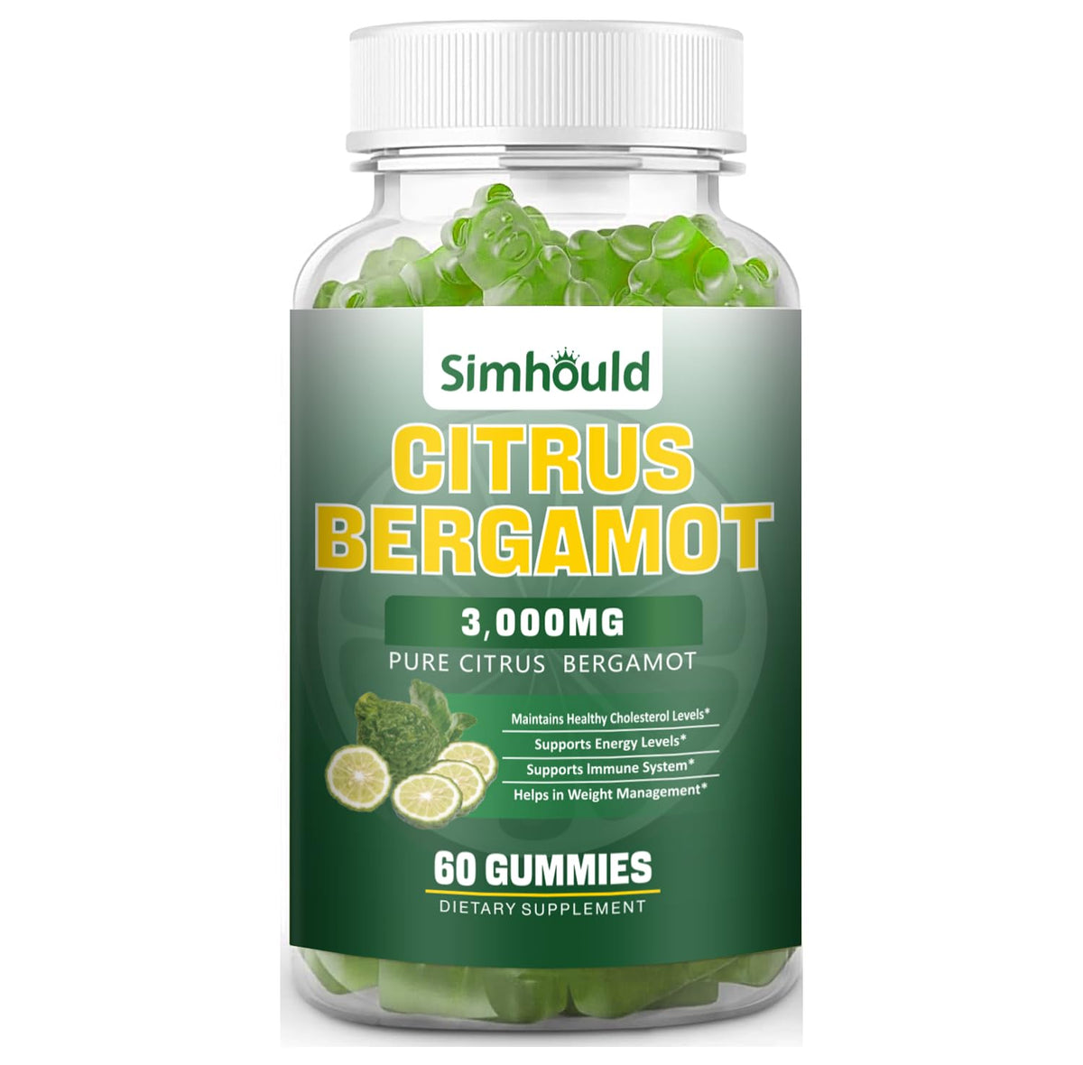 Simhould Citrus Bergamot Gummies 3000mg front view