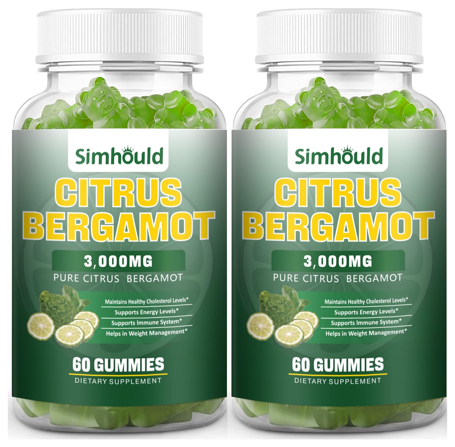 Simhould Citrus Bergamot Gummies packaging front view