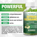 Simhould Citrus Bergamot Gummies side view with nutritional information
