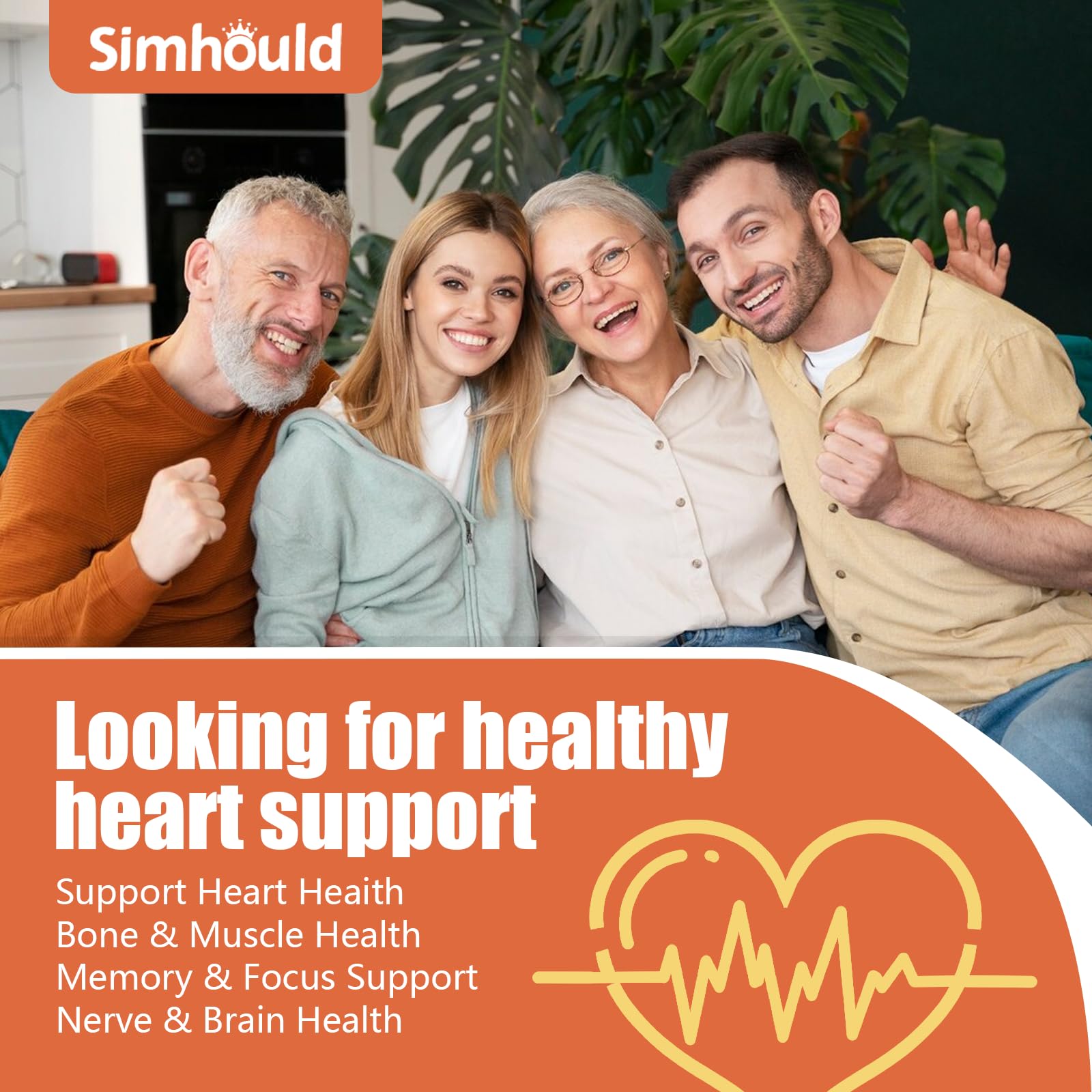 Simhould CoQ10 Gummies 500mg with a measuring spoon