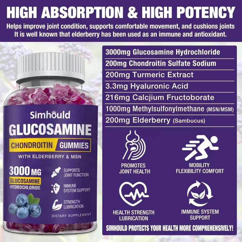 Simhould Glucosamine Chondroitin Gummies packaging