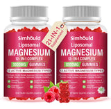 Simhould Liposomal Magnesium Complex Gummies front view with packaging