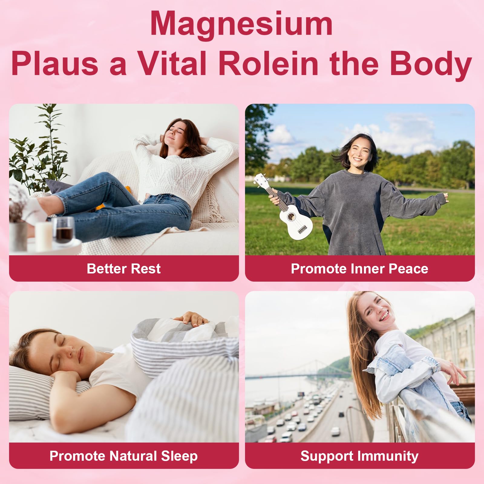 Simhould Liposomal Magnesium Complex Gummies on a wooden table