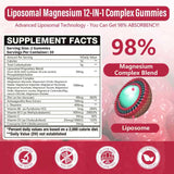 Simhould Liposomal Magnesium Complex Gummies side view showing individual gummies