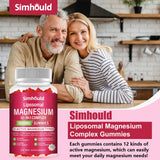 Simhould Liposomal Magnesium Complex Gummies with ingredients list visible