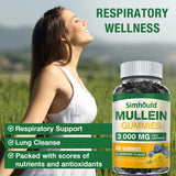 Simhould Mullein Gummies 3000mg back view with ingredient list