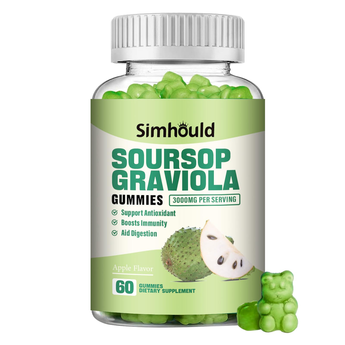 Simhould Soursop Graviola Gummies pack front view