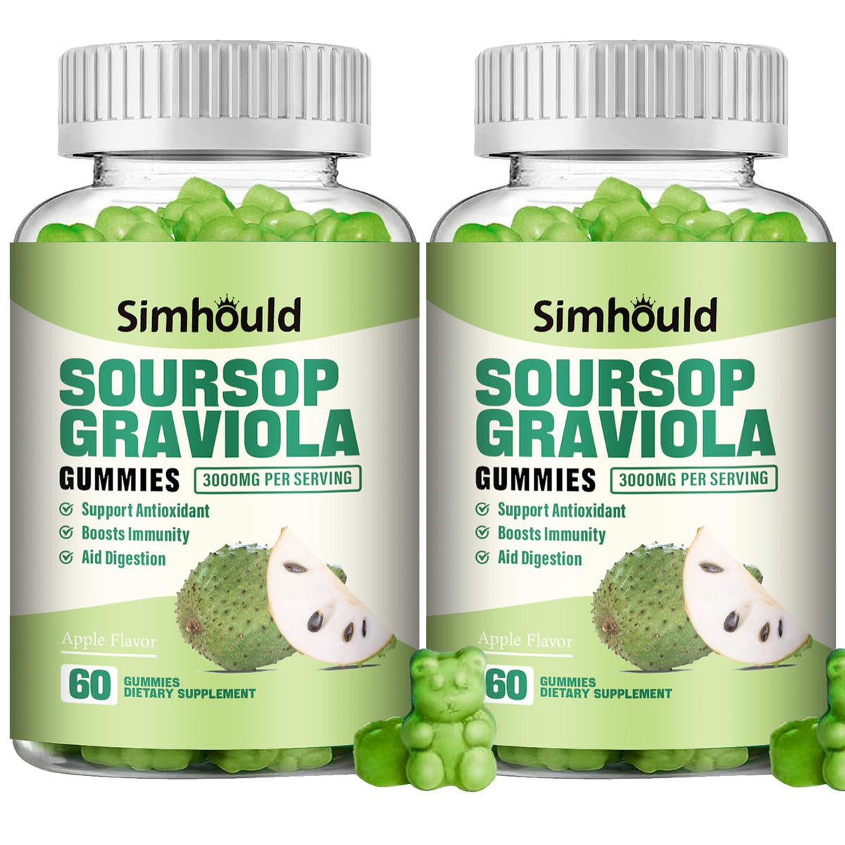 Simhould Soursop Leaves Extract Gummies 3000mg front view