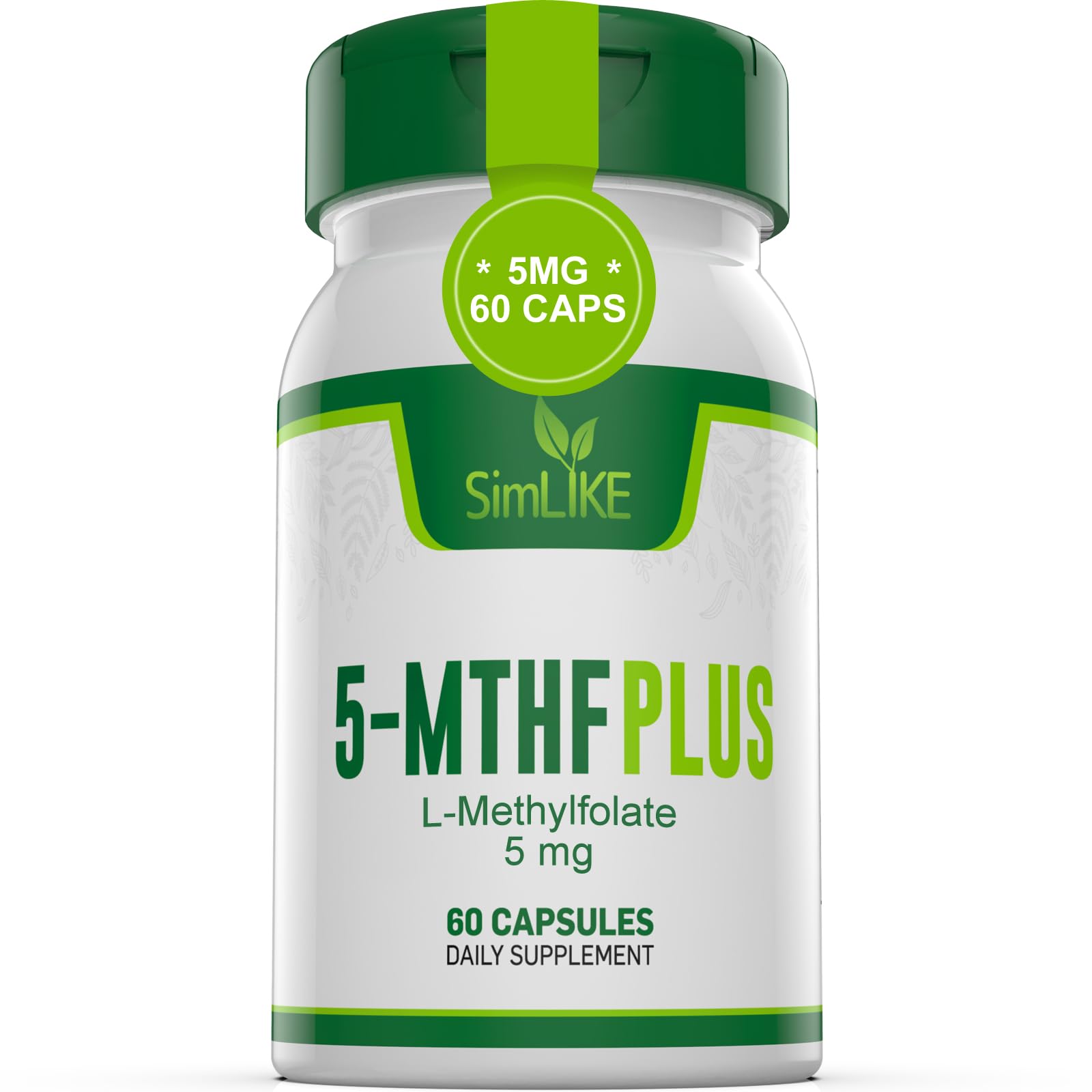 Simlike B-Complex Methylated Vitamin Supplement 60 Capsules front view