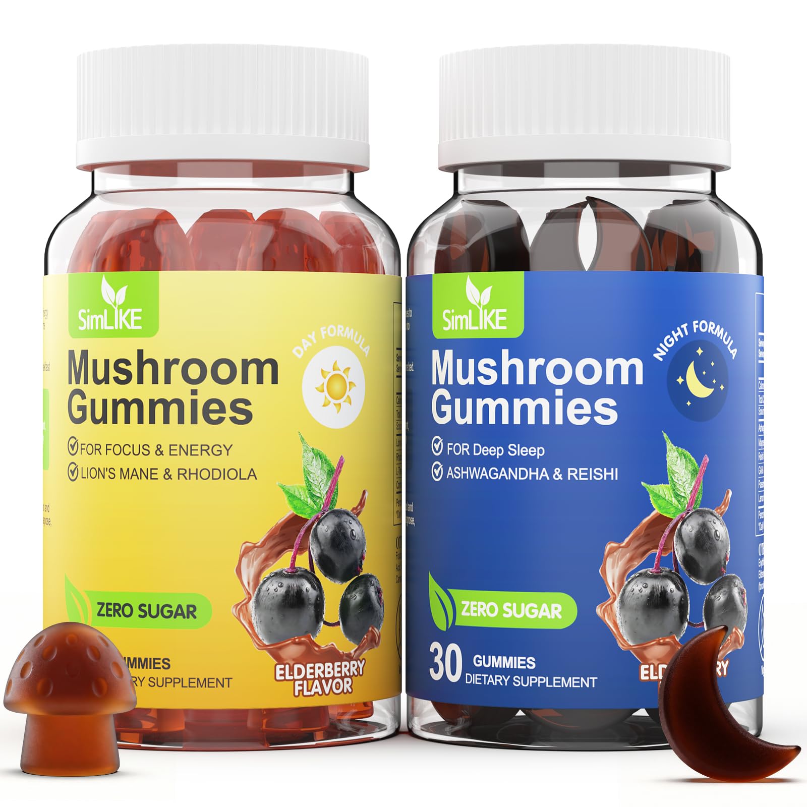 Simlike Day & Night Mushroom Gummies front view