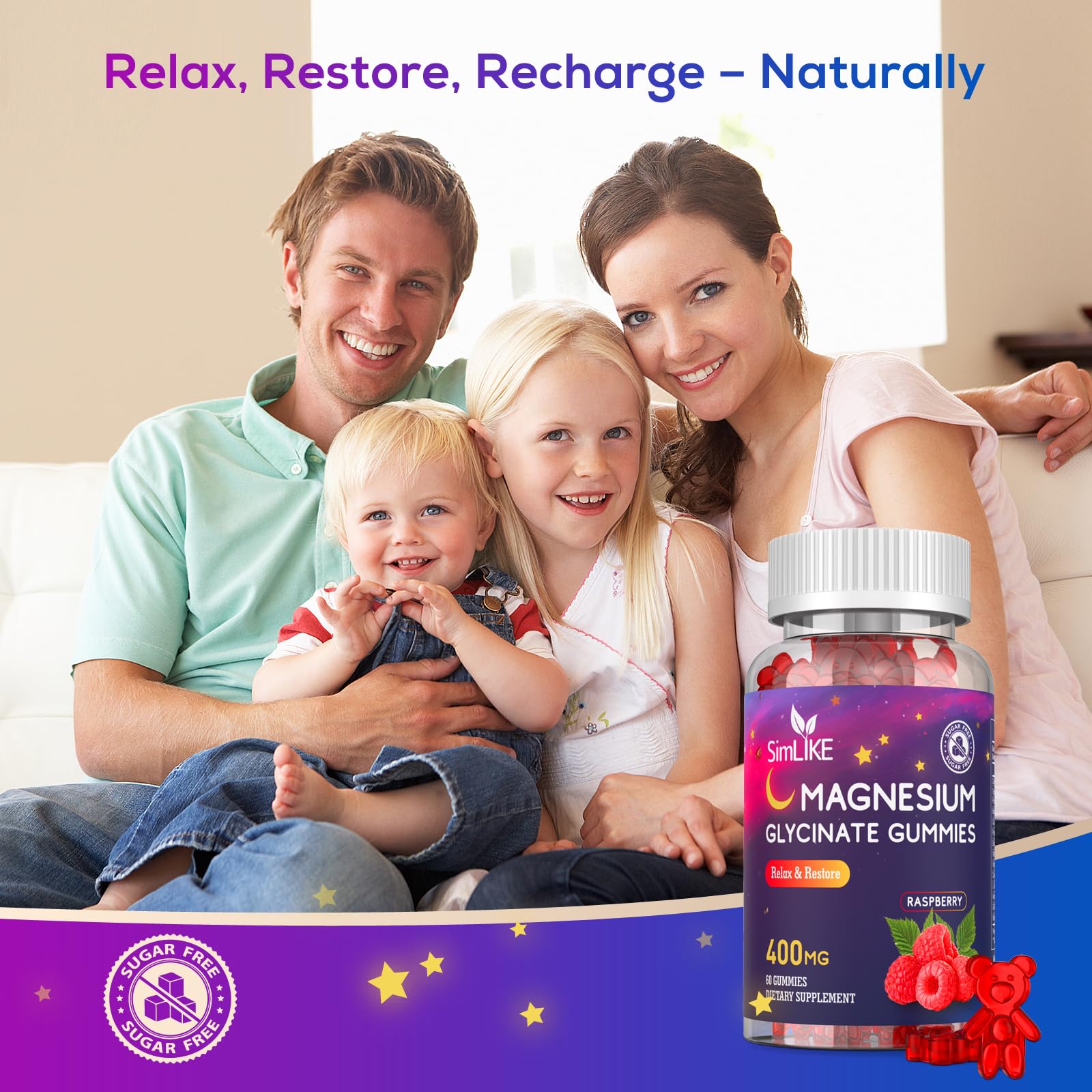 Simlike Magnesium Glycinate Gummies lifestyle scene