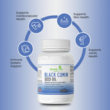 Simple Life Nutrition Black Seed Oil Capsules side view