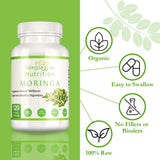 Simple Life Nutrition Organic Moringa Capsules side view