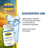 Simple Promise Consti-Slim supplement packaging and capsules