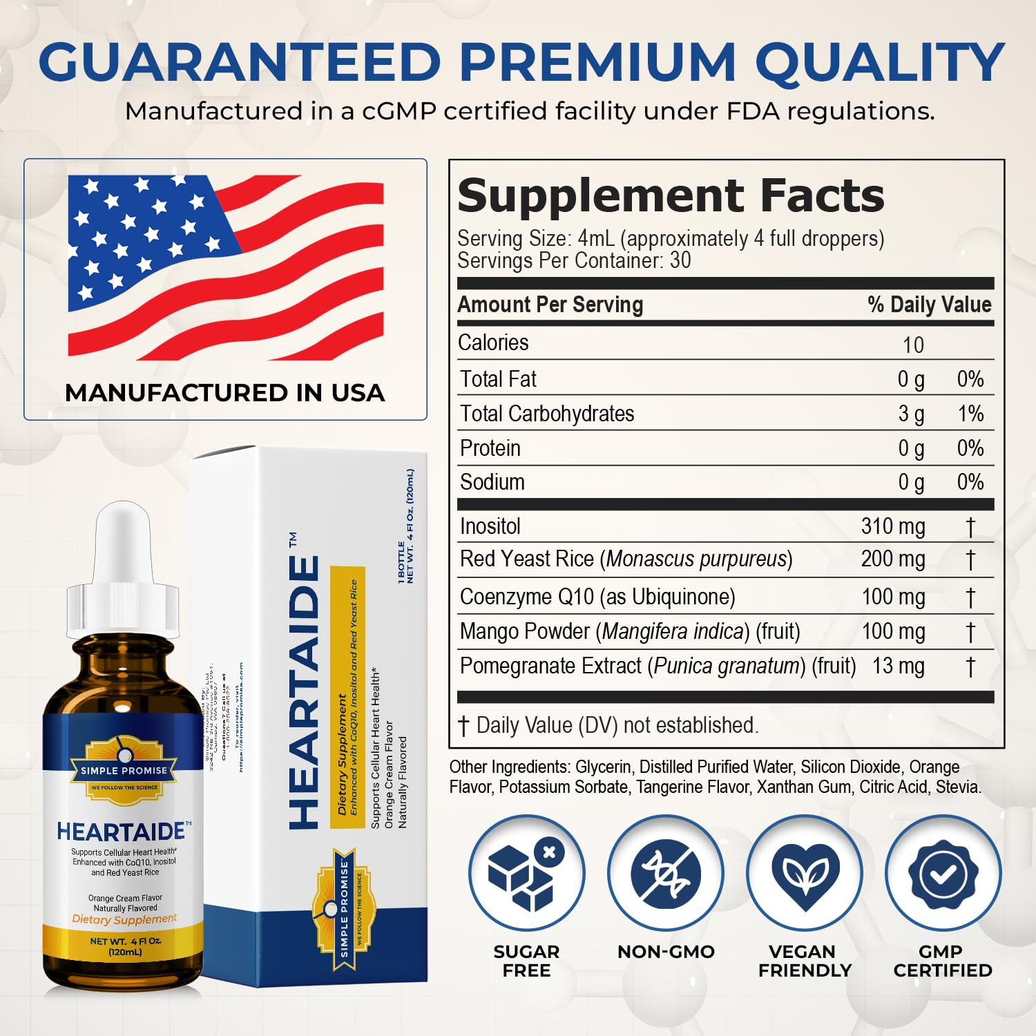 Simple Promise HeartAide bottle with liquid drops