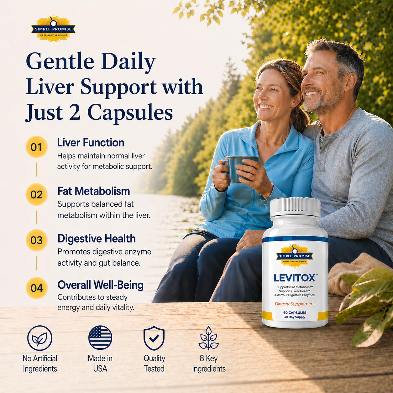 Simple Promise Levitox Milk Thistle supplement bottle with label