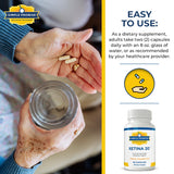 Simple Promise Xetina 20 capsules next to fresh bilberries