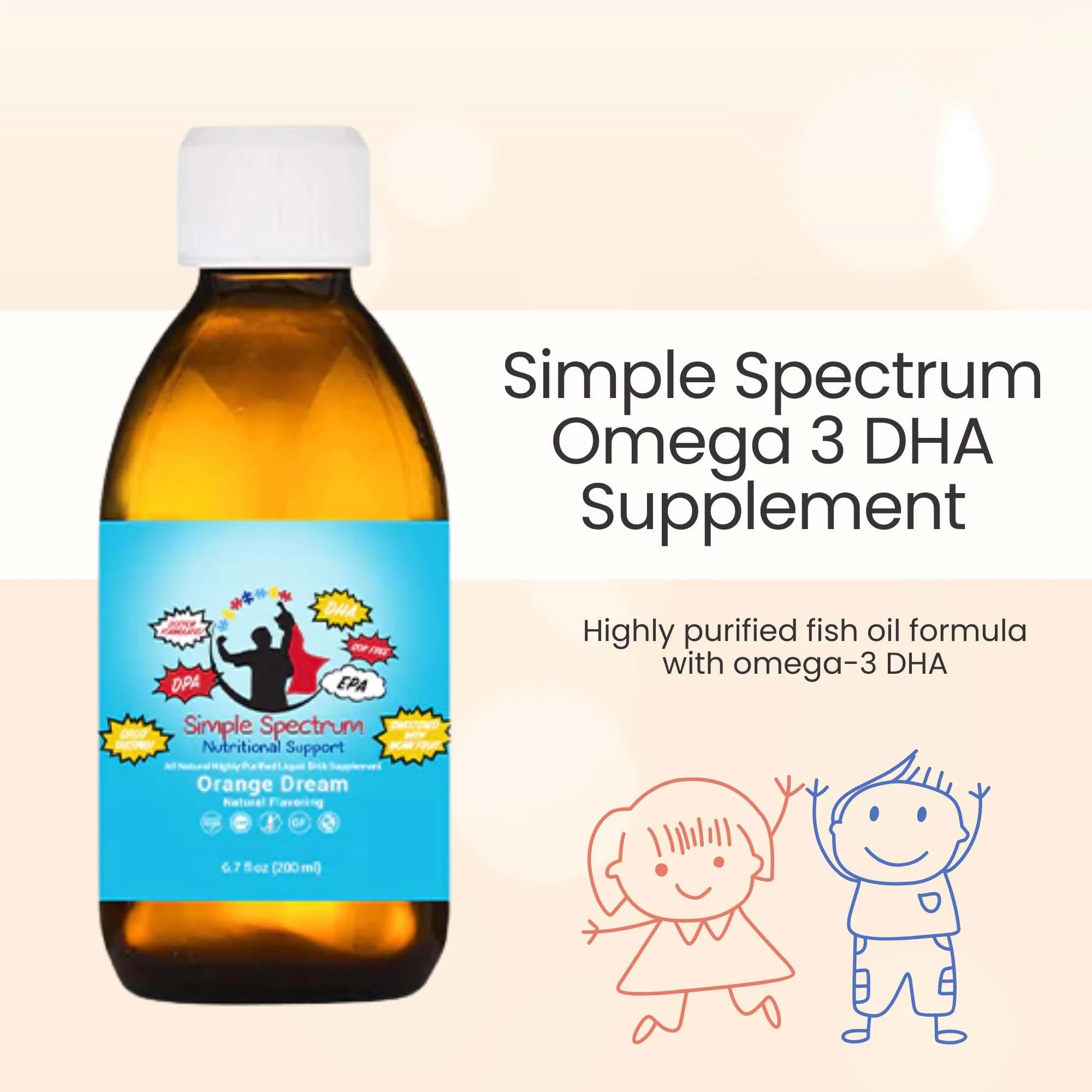 Simple Spectrum Fish Oil 1200 mg Omega 3s supplement bottle side view
