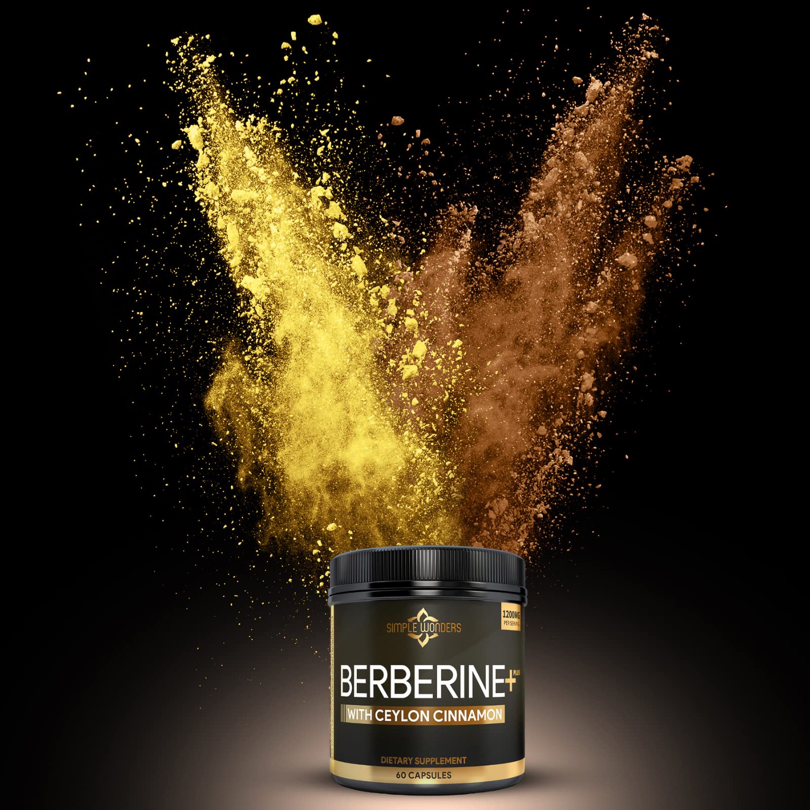 SIMPLE WONDERS Berberine Plus 1200mg capsules in a lifestyle setting