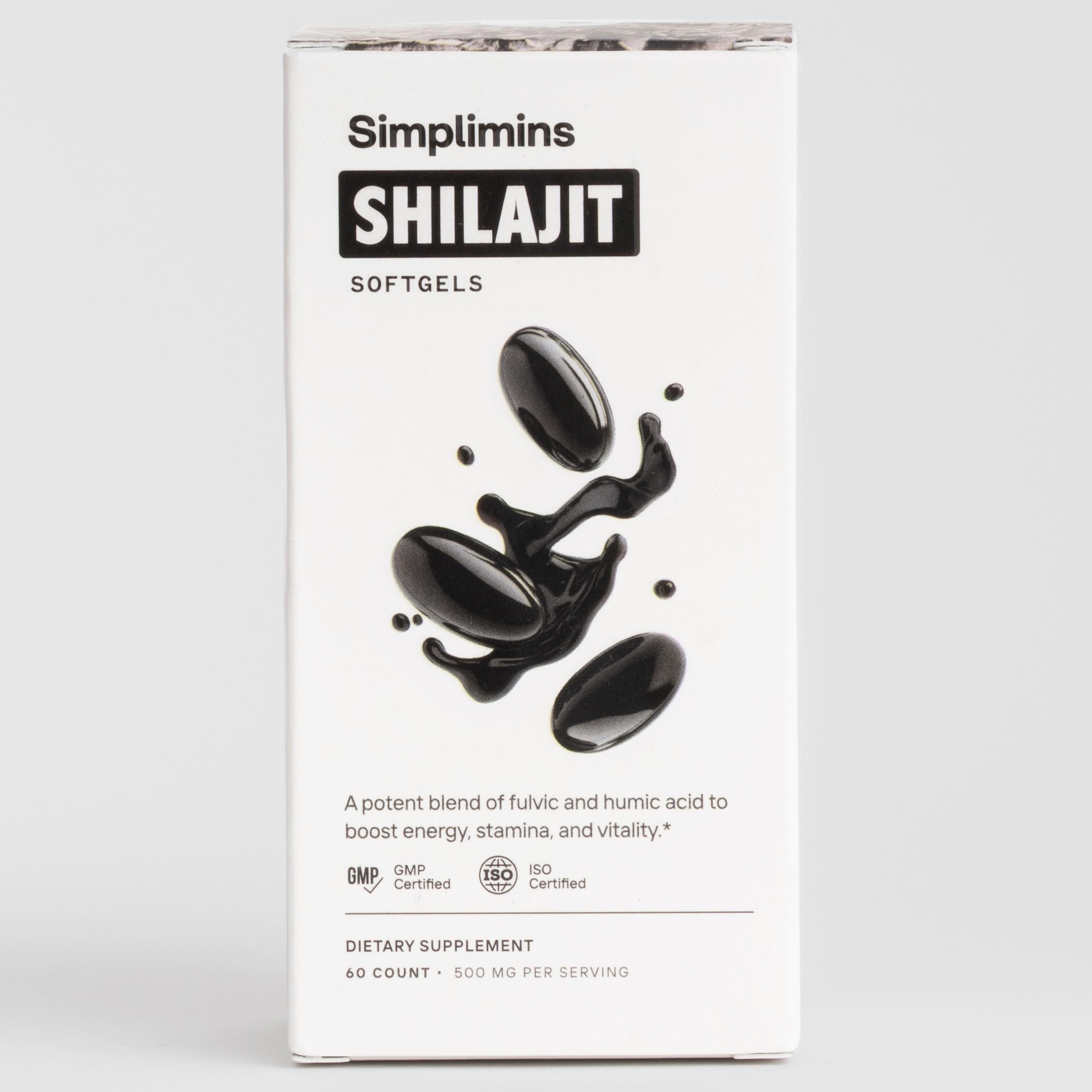 Simplimins Shilajit Softgels 500mg packaging