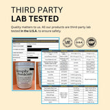 Simply Basically Collagen Peptides & Colostrum Powder with measuring spoon