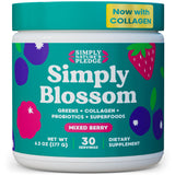Simply Blossom Greens Superfoods Powder front view with packaging