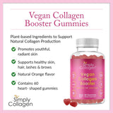 Simply Collagen Gummies natural orange flavour detail