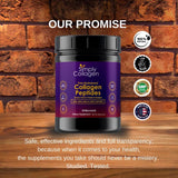 Simply Collagen Hydrolyzed Collagen Peptides 558g powder in a bowl