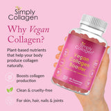 Simply Collagen Vegan Gummies heart-shaped close-up