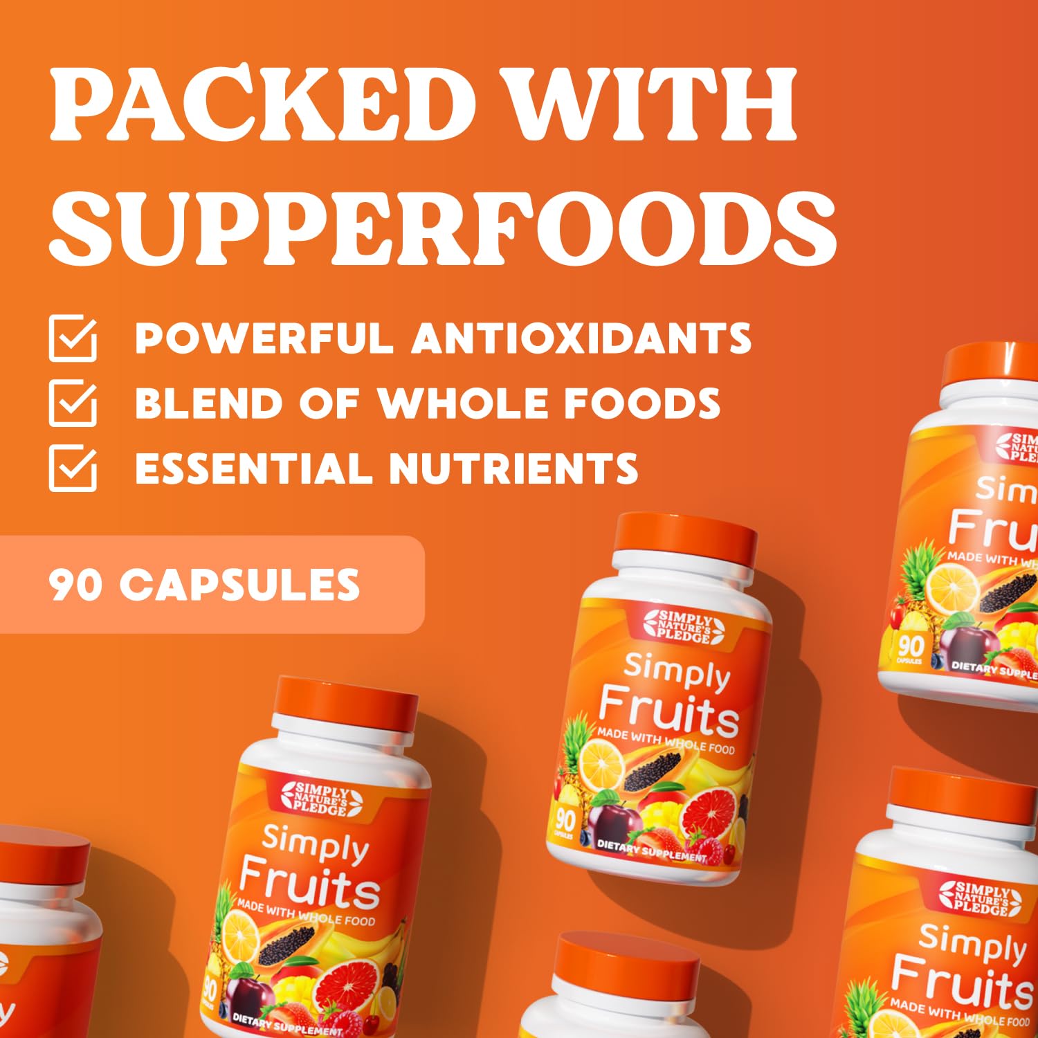 Simply Nature's Pledge Bilberry Supplement back view with nutritional information