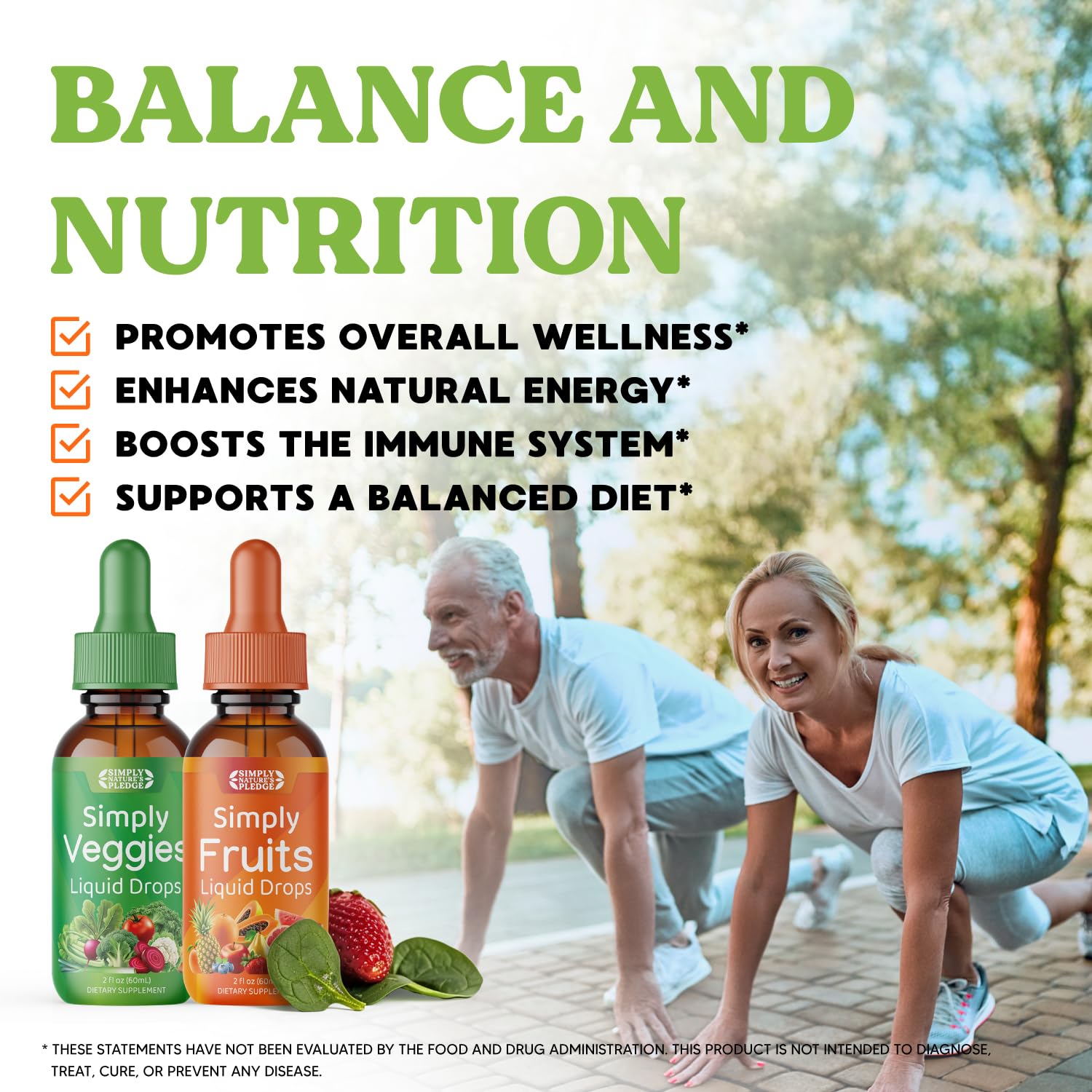 Simply Nature's Pledge Fruits & Veggies supplement close-up of capsules